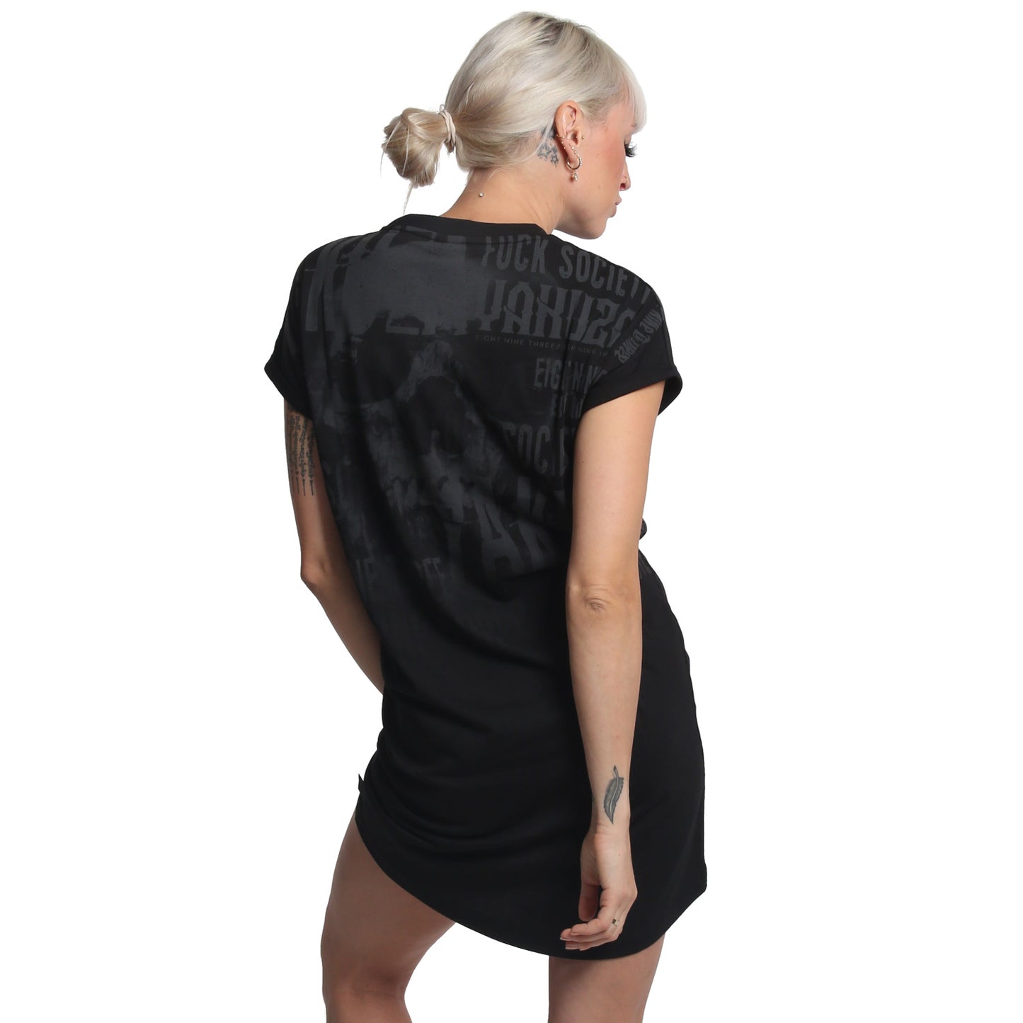 Dark Skull T-Shirt Kleid