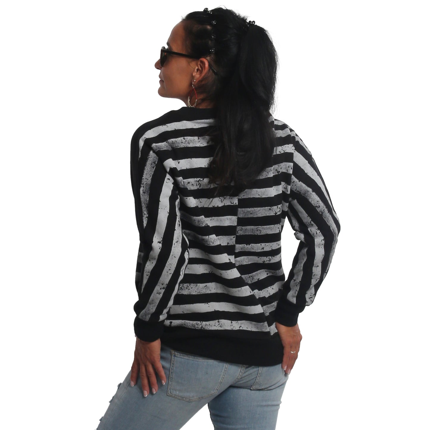 Rose Claim Stripe Pullover