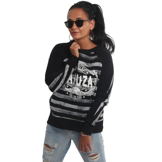 Rose Claim Stripe Pullover