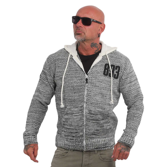 893Metal Knit Kapuzenjacke