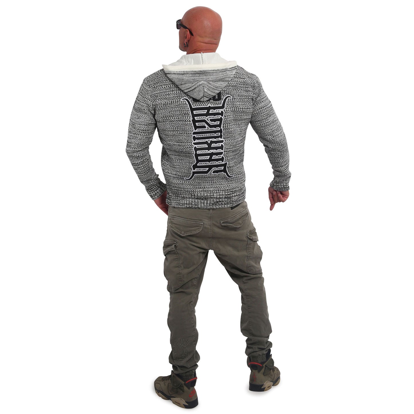 893Metal Knit Kapuzenjacke